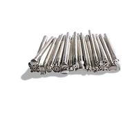 BANYOUR Leather Working Saddle Making Tools DIY Leather Craft Stamps Set 20pcs Silver