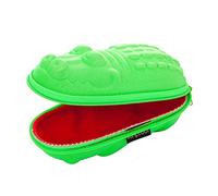 Banz Sunproof Sunglasses case red mouthed Green Crocodile