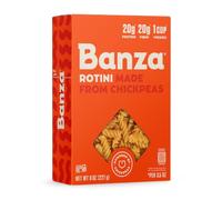 Banza Chickpea Pasta - High Protein Gluten Free Healthy Pasta - Rotini (8 oz)