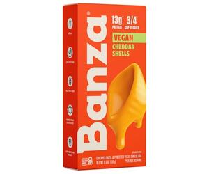 Banza VEGAN Pasta Mac & Cheese - Chickpea Plant Based shells & Vegan Cheddar, 5.5 Ounce/156gr