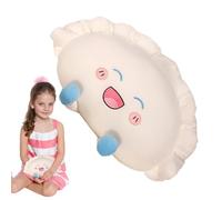 Bao Bun Plush Pillow - Smiling Steamed Figure, Adorable Food Inspired Soft Cushion, Rounded Shape With Cloud Like Padding | Decorative Item For Napping Hugging Reclining Enhancing Sofa Ambiance