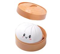 Bao Bun Squishy Stress Ball with Bamboo Steamer Box, Soft Kawaii Squeeze Toy for Anxiety Relief, Sensory Fidget Toy for Kids & Adults, Cute Stress Relief Gift for Autism, ADHD, Office, Classroom