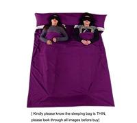 BAO CORE Pordable Travel Double Sleeping Bags on Business Travel Hotel Lightweight Health Sleeping Sack Prevent Dirty Adult Sheet Bedding Bag, Purple