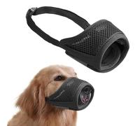 BAO Generic Dog Muzzle, Soft Mesh, Adjustable, Breathable, Anti-Biting, Anti-Barking, Comfortable, Durable, Black, Nylon/Polyester, Large, Medium Breeds, Large Breeds