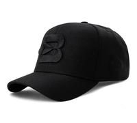 Bão Nu Mundo Cap Hat | Stylized B | Western Rancher Edition | Adjustable for Men Women, Black, One size