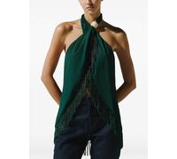 Baobab fringe-detail Austin blouse - Green XS-S-M-L