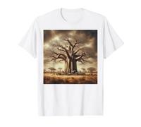 Baobab Tree Africa Madagascar Australia Adansonia Value Graphic T-Shirt, Men, White, S