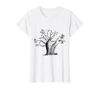 Baobab Tree Africa Madagascar Australia Adansonia Value Graphic T-Shirt, Women, White, L