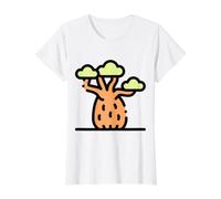 Baobab Tree Africa Madagascar Australia Adansonia Value Graphic T-Shirt, Women, White, S