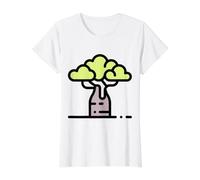 Baobab Tree Africa Madagascar Australia Adansonia Value Graphic T-Shirt, Women, White, XS