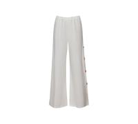 Baobab Wayra resin-stones embellished-slit trousers - White XS-S-M-L