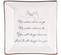 Baobeily No Matter Where We Go, No Matter What We Do, Friendship Jewelry Tray, Ceramic Ring Dish - Best Friend Gift, Sentimental Keepsake