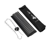 Baobiutin Camping Tripod Campfire Cooking Dutch Oven Tripod Folding Grill Stand Tripod Aluminium Alloy Stove Tripod for Dutch Ovens, Coffee Pots, Tea Pots, Black Camp Cook Set