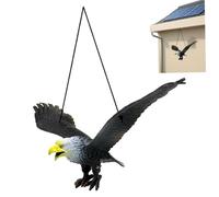 Baobiutin Eagle Statue, Hawk Decoy, Simulated Eagle Model, Plastic Flying Hawk Decoy to Scare Birds Away with Hanging String Decorative Bird Repellent Devices for Outdoor Garden
