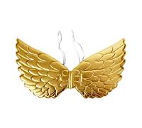Baobiutin Halloween Angel Costume for Kids Cosplay with 2 Shoulder Straps Lightweight Role Play Props Golden 17.32x9.06 Inch Angel Costume Kids