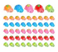 Baobiutin Resin Turtles, 50Pcs Tiny Turtles Glow In The Dark Mini Resin, Tiny Animals for Garden Aquarium Bonsai Flower Pot Dollhouse Decoration