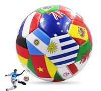 Baobiutin Size 5 Soccer Ball, 8.5 Inch National Flag Soccer Ball, Waterproof Pvc Youth Adult For League Game Trainning Practice, Curve