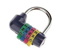Baoblade 4 Letter Combination Lock Resettable Zinc Alloy Code Padlock for School Gym Locker,Fence,Case,Hasp Storage, Blue