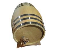 Baoblaze 1.5L Oak Barrel Drink Making Barrel with Wooden Stand Gift Vintage with Spigot Decanter for Party Family Home Table Bar