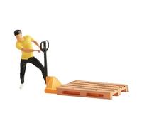 Baoblaze 1:64 Boy Pulling Cart Resin Collectibles Miniature Crafts for Diorama Dollhouse Photography Props Miniature Scene Accessories