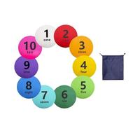 Baoblaze 10 Pieces Numbered Markers Floor Dots Anti Slip Football Yard Markers for Field and Court Marking Gym Exercise Classroom
