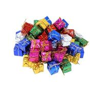 Baoblaze 120 Pieces Gift Box Christmas Ornaments, Christmas Hanging Tree Boxes Baubles Decorations Colorful Xmas Hanging Gift Boxes Decor for Home Porch Wreath Wedding Malls, 2.5cm