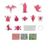 Baoblaze 12x Hanging Glow in The Dark Halloween Decorations Wall Decor Indoor Outdoor Luminous Ornaments for Living Room Haunted House, Pink