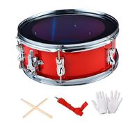 Baoblaze 13" Snare Drum Music Drums Portable with Drumsticks Double Tone Drum Musical Instruments for Beginners Boys Girls Kids Teens, red