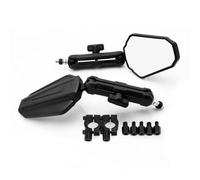 Baoblaze 2 Pieces Motorcycle Folding Mirror With Adjustable Side End Mirror Solid Aluminum Alloy Vision Compact Storage Suitable for Daily Use Weekend Rides Garage Parking