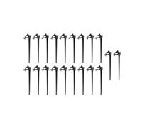 Baoblaze 20 Pieces Christmas Light Stakes Yard Lawn Light Stakes Universal Decor Ground Stake Light Holders for Outdoor Yards Pathways, Black
