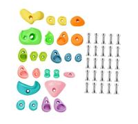 Baoblaze 25Pcs Rock Climbing Holds Wall Grips Multi Colored Rock Wall Holds Climbing Rocks for Indoor Outdoor Reliable Easy to Install