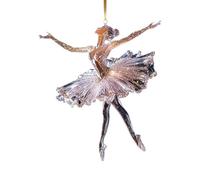 Baoblaze 2D Glittering Ballerina Charm Xmas Tree Pendant Christmas Decorative Bauble Christmas Tree Hanging Ornament Xmas Decor for Wall Home Door Holiday