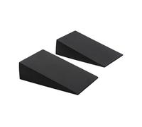 Baoblaze 2Pcs Foam Yoga Wedge Blocks Slant Boards Calf Stretcher EVA Lightweight Training Equipment Calf Raises for Calf Stretching Yoga Weightlifting (Black 32.5cmx15cmx9cm)