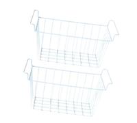 Baoblaze 2Pcs Freezer Storage Basket Wire Basket Divider Practical Storage Rack Refrigerator Bin Pantry Organization for Hotel Kitchen, 44.5cmx24.5cmx20cm