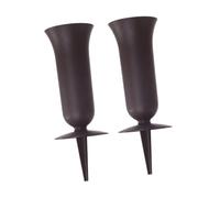 Baoblaze 2x Cemetery Grave Flower Vase Flower Holder Convenient Container Elegant Lawn Tombstone with Stake Memorial Gift for Cemetery