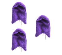 Baoblaze 3 Pieces Corner Bird Blanket Bird Shelter Bed Accessory Corner Fleece Bed Birds Warmer for Cockatiel Pigeon Conure, Purple