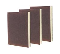 Baoblaze 3 Pieces Polishing Sanding Sponge Set, Foam Sanding Block Wet and Dry, Bodywork,Sandpaper,Sponge Pads, Multi Purposeh - Rough/Medium/Fine /, Reddish Brown, Extra Fine 400-600 Grit