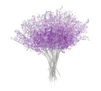 Baoblaze 30Pcs Water Drop Artificial Acrylic Flower Picks Crystal Diamante Flower Branches For Party Wedding Floral Decoration (Purple, 30Pcs)