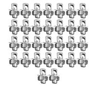 Baoblaze 30x Brake Cable Regulator Clamp,with Nuts and Washers,for Throttle Choke Cables,Cable Anchor Bolt Lock Screw Bolt for, 16MM