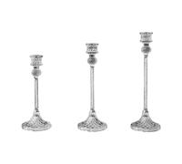Baoblaze 3Pcs Candle Holder Candlestick Holder Gift Clear Glass Elegant Candle Stand Candelabra for Hotel Table Centerpiece Home Decor