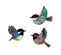 Baoblaze 3Pcs Wooden Bird Wall Art Wood Sign Wood Flying Birds Wall Decors Wall Hanging Signs for Garden,Study Room,Farmhouse
