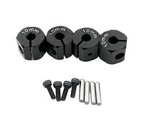 Baoblaze 4 Pieces Aluminum Alloy Wheel Hub Hex Adapter Accessory Mount Replacement Part Suitable for Remote Control Car Repair Law, 10mm Black