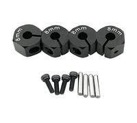 Baoblaze 4 Pieces Aluminum Alloy Wheel Hub Hex Adapter Accessory Mount Replacement Part Suitable for Remote Control Car Repair Law, 8mm Black