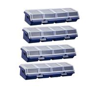 Baoblaze 4 Pieces Screw Organizer Cases Divider Dustproof Boxes Organizer for Electronic Components Small Items Craft Rooms Workshops, Blue