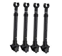 Baoblaze 4 Pieces Wagons Cart Tabletop Board Support Rod Black Attachment Easy to Install Hiking Repair Parts Camping Awning Frame Kit