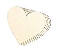 Baoblaze 4PCS Wooden Hearts Cutouts Unfinished Wooden Heart Blank Slice Heart Discs Large Heart Shaped Wood Pieces DIY Arts Crafts for Embellishment Making Valentines Holiday Wedding Decoration