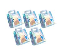 Baoblaze 5 Pieces Clear Gifts Bags PVC Party Favor Bags Transparent Handmade 7.87x3.15x9.45 inch Handbag Goodie Tote Bag for Mother Day