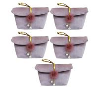 Baoblaze 5Pcs Retail Bags Party Favor Boxes Candy Gift Boxs Cake Sweet Treat Bag for Anniversaries Bridal Showers Shower Business, Pink