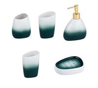 Baoblaze 5x Ceramic Bathroom Accessories Set Mouthwash Cup Soap Dish Lotion Bottle Bath Essential Set for Countertop Apartment Washing Room Decor