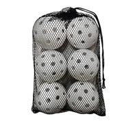 Baoblaze 6Pack Outdoor Pickleball Balls 40 Holes Pickleball, High Elastic Pickle Balls Set for All Paddle, White